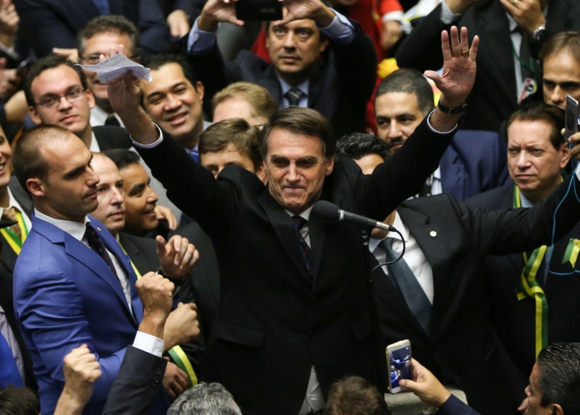 Jair Bolsonaro votou sim pelo impeachment da ex-presidente Dilma Rouseff.
Foto: Divulgação