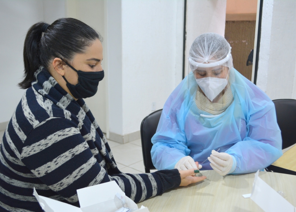 Servidores e parlamentares do Poder Legislativo realizaram os testes para detectar se existem casos de coronavírus no local Foto: Eduarda Rocha/Assessoria de Comunicação