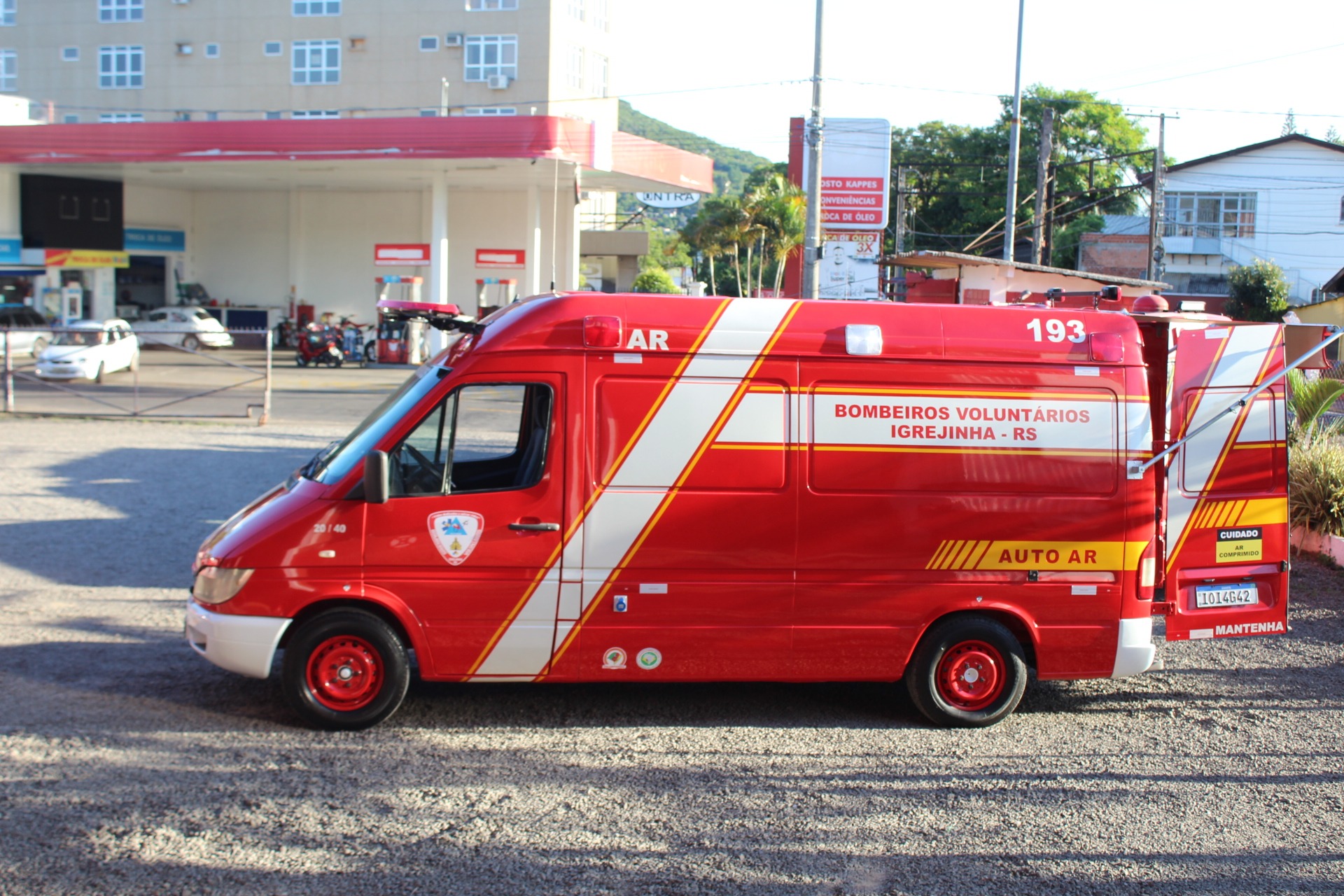Auto ar, eículo que serve de apoio para grandes operações de incêndio Foto: Lilian Moraes