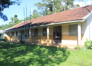 Escola fica ao lado da Igreja Luterana da localidade de Rochedo
Foto: Matheus de Oliveira