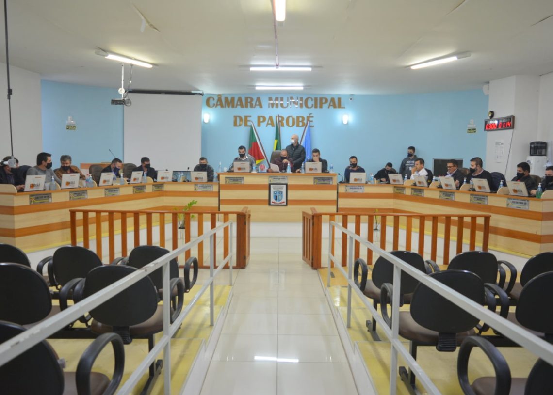 Plenário da Câmara de Vereadores de Parobé.
Foto: Eduarda Rocha