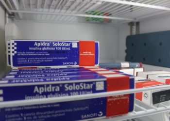 Um dos medicamentos disponibilizados na farmácia municipal
Foto: Lilian Moraes