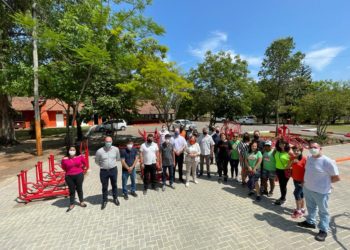 Prefeita e grupo de vereadores foram visitar as melhorias na manhã de sexta-feira Foto: Cris Vargas/Prefeitura de Taquara