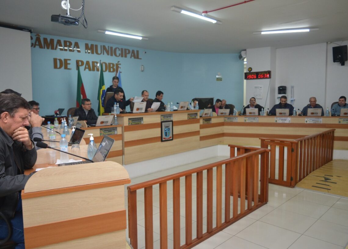 Plenário da Câmara de Parobé. Foto: Matheus de Oliveira / Assessoria de comunicação