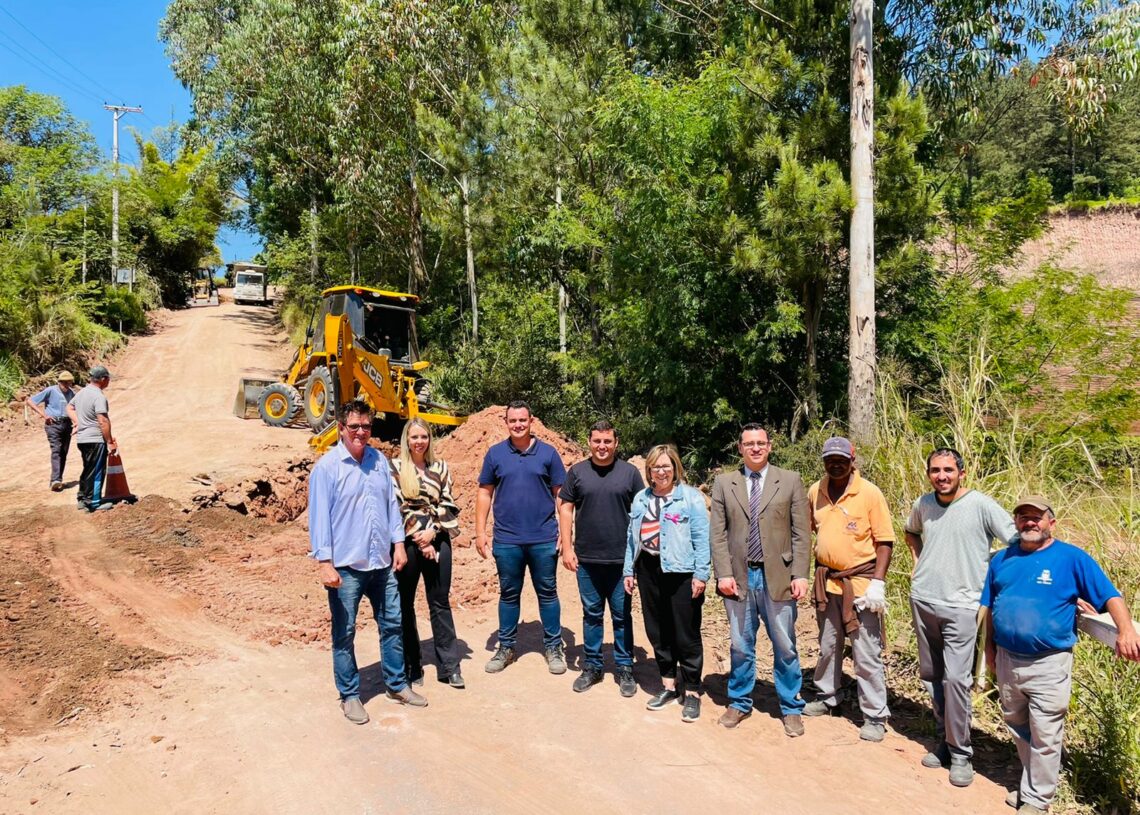 Prefeita visitou local da obra na manhã desta quarta-feira Foto: Cris Vargas/Prefeitura de Taquara