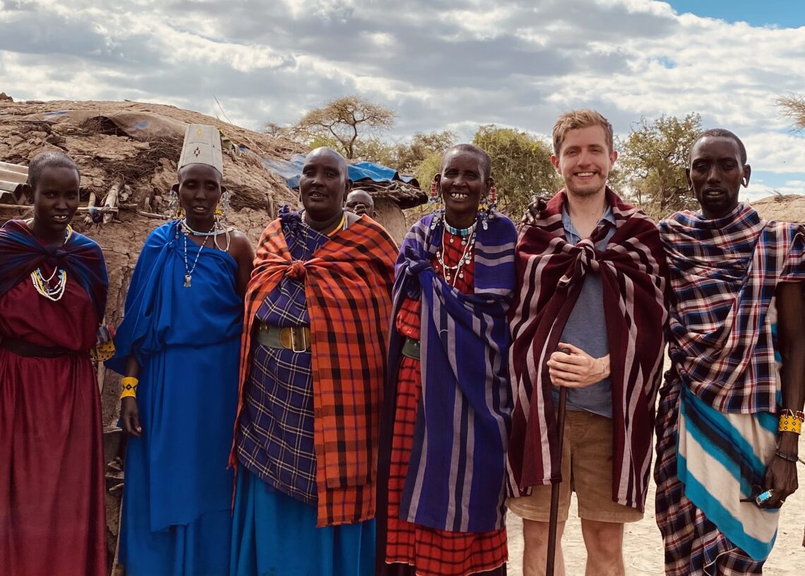 Guilherme também conheceu a tribo Massai Foto: Arquivo Pessoal