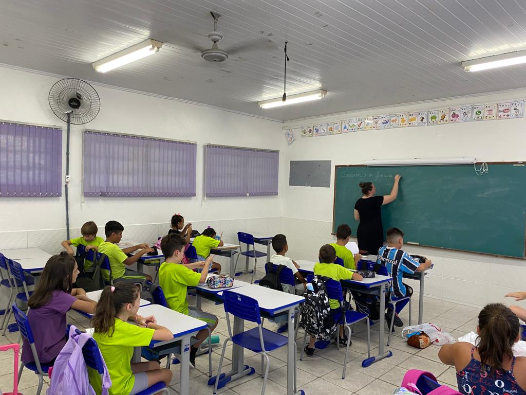 Volta às aulas em escola do Bairro Fogão Gaúcho Foto: Igor dos Santos/Prefeitura de Taquara