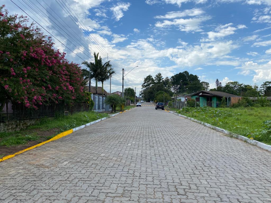 Nova pavimentação no Bairro Santa Maria em Taquara.
Foto: Igor dos Santos/Prefeitura de Taquara