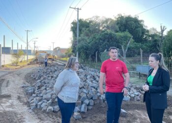 Nivelamento da rua e a construção de ponte mais alta evitarão alagamentos. Foto: Cris Vargas/Prefeitura de Taquara