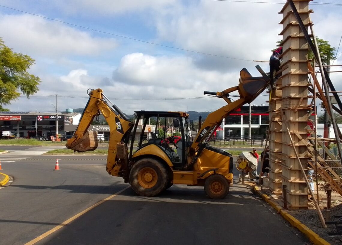 No local, será instalado um novo pórtico de entrada ao Município
Foto: Divulgação/Prefeitura de Taquara