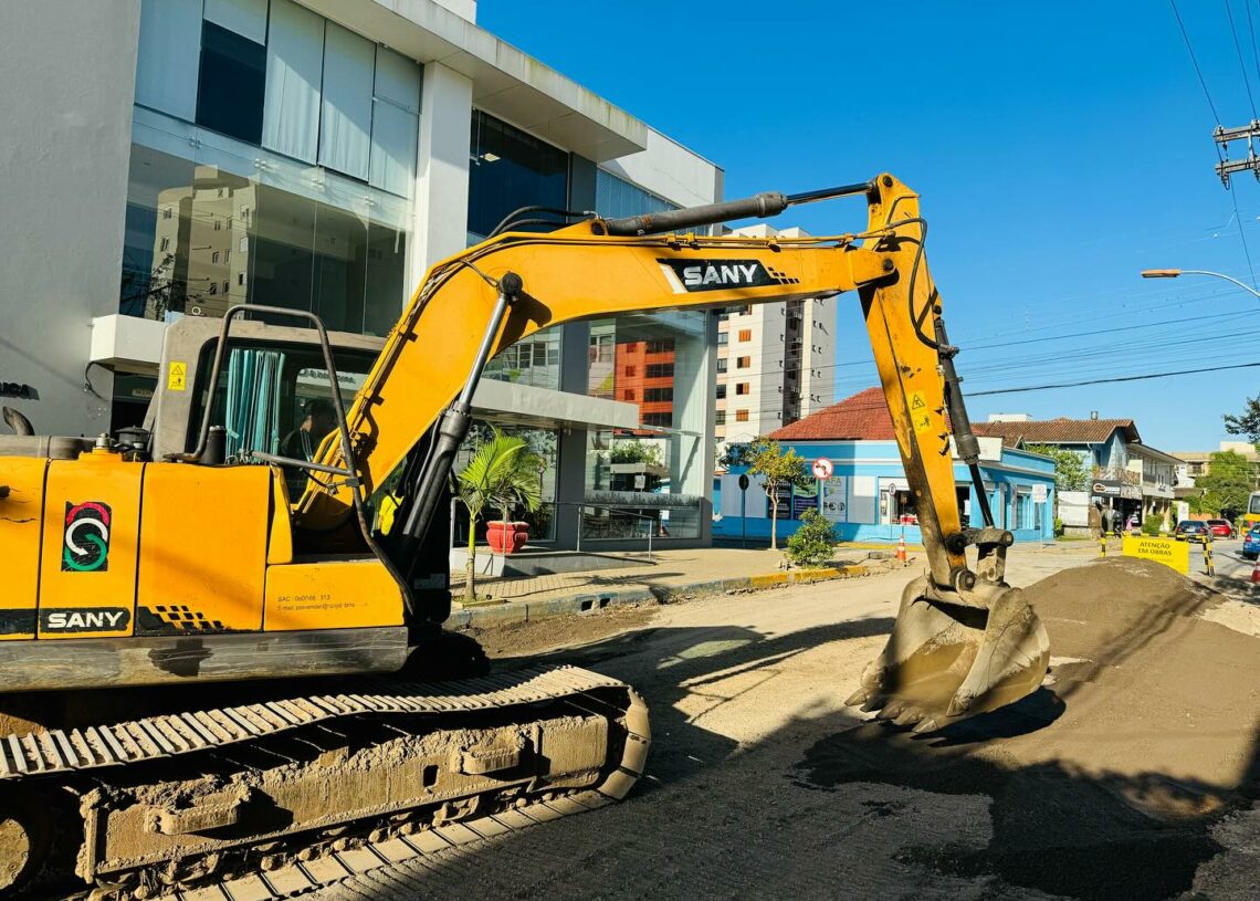 Revitalização de trecho da via pública conta com recursos estaduais Foto: Cris Vargas/Prefeitura de Taquara