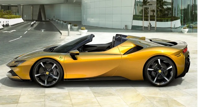 A Ferrari SF90 Spider, ano 2022, deve pagar R$ 238.230,59 de IPVA. Existe, ainda, um exemplar da marca, ano 2021, que irá pagar 
R$ 234.308,99.