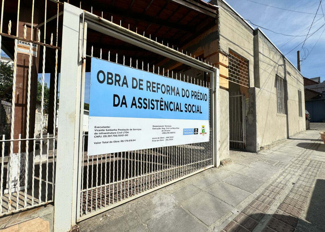Obras devem ser concluídas até o mês de julho

Foto: Paul Silva/Prefeitura de Taquara